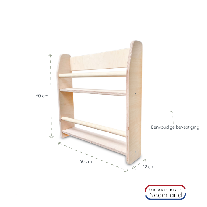Shelfie wandrek | wandplank hout | 2 planken - blank