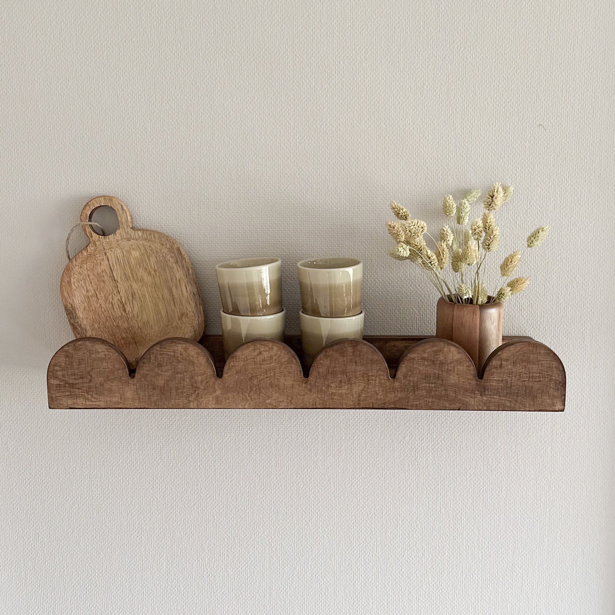 Geschulpte wandplank | 1 plank - wengé gebeitst