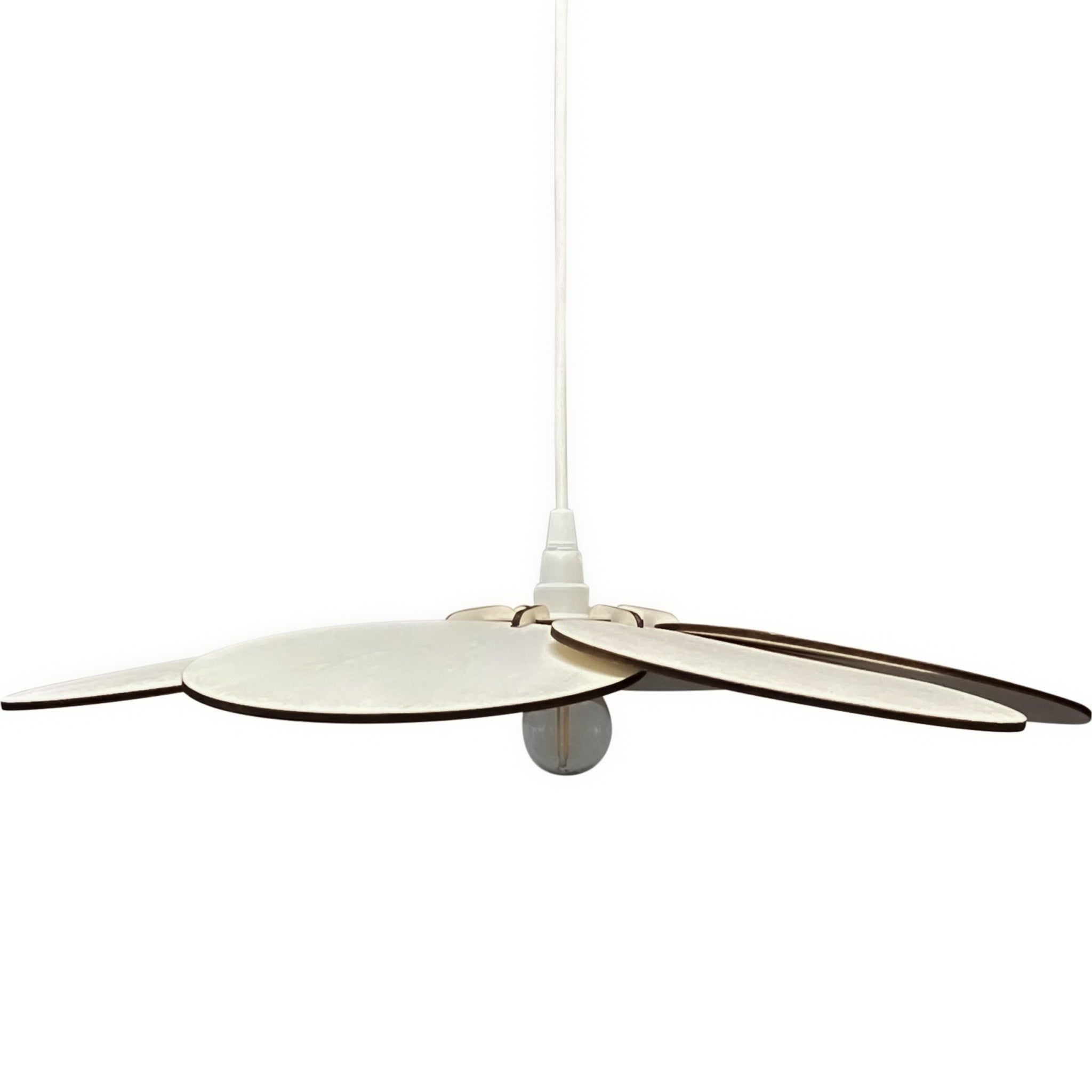 Houten hanglamp | Bloem - blank