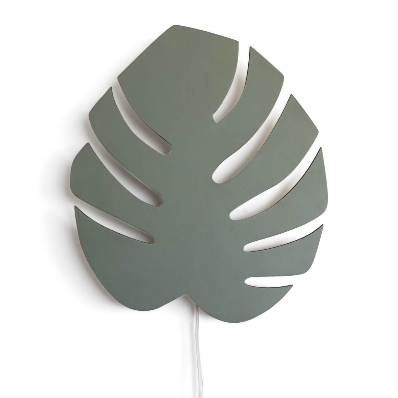 Houten wandlamp | Monstera blad - groen