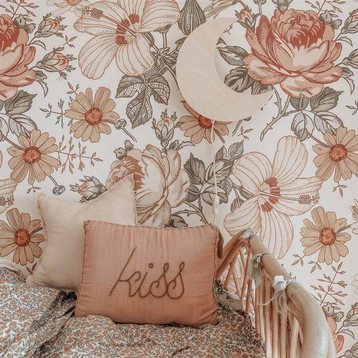 Houten wandlamp | Maan - blank