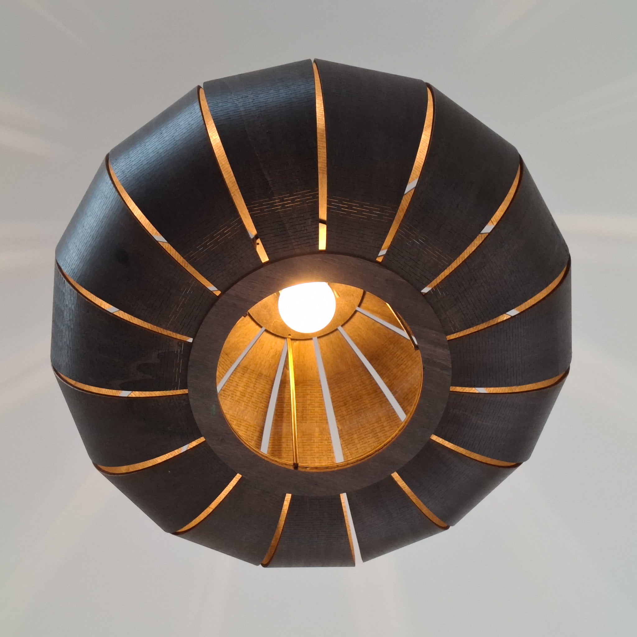 Houten hanglamp Kumo - Ebony 55 cm