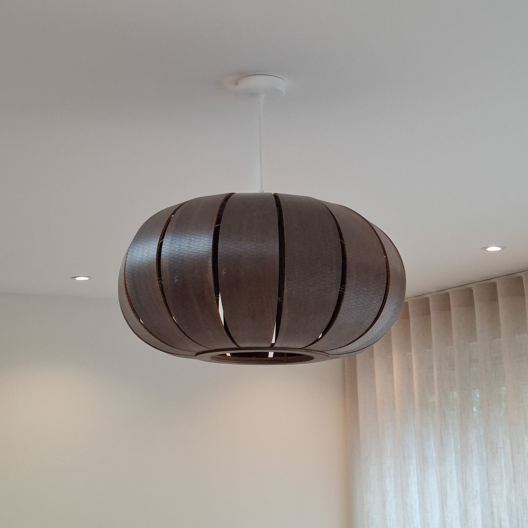 Houten hanglamp Kumo - Espresso 55 cm