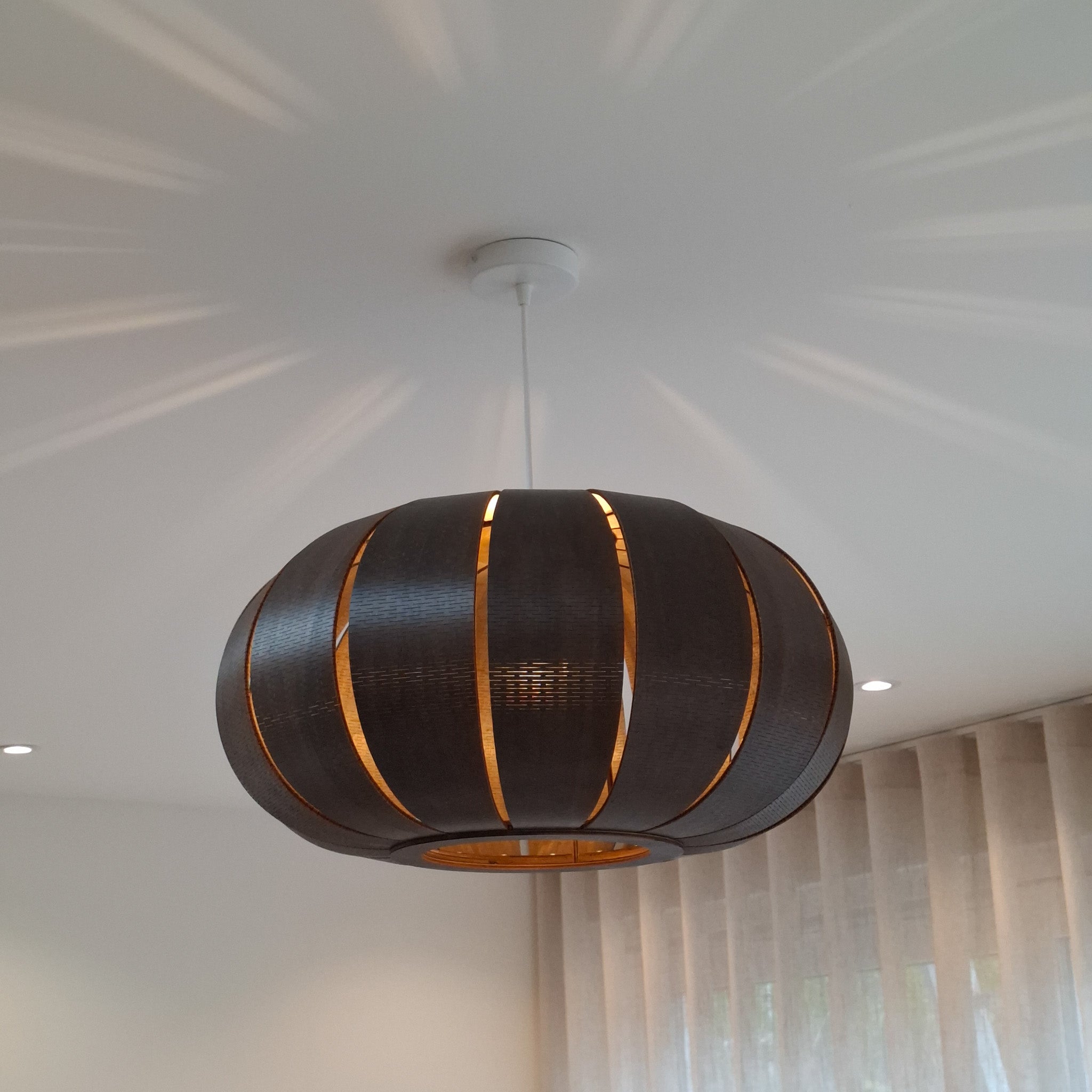 Houten hanglamp Kumo - Espresso 55 cm