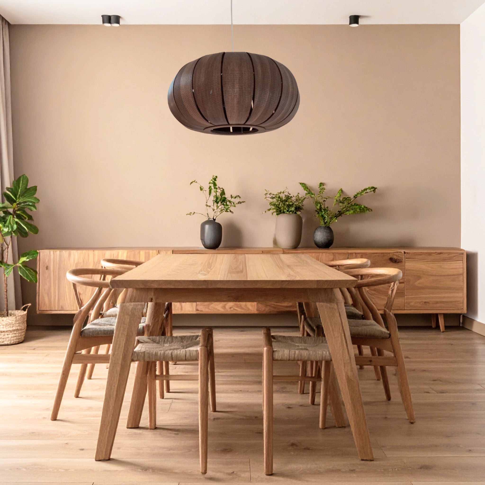 Houten hanglamp Kumo - Walnut 55 cm