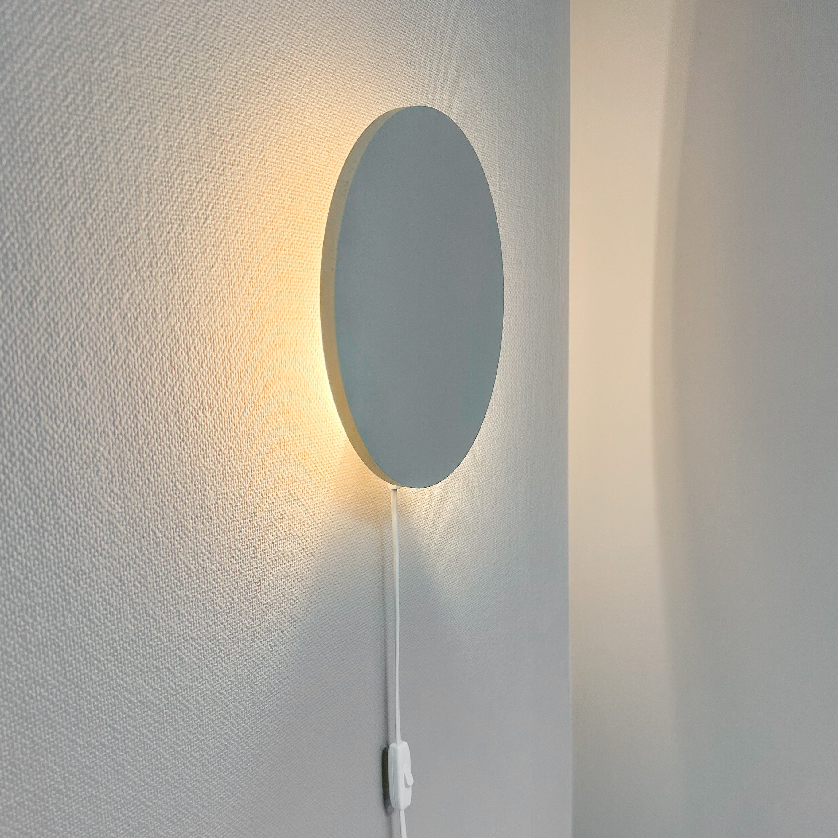 Houten wandlamp | Cirkel - beige