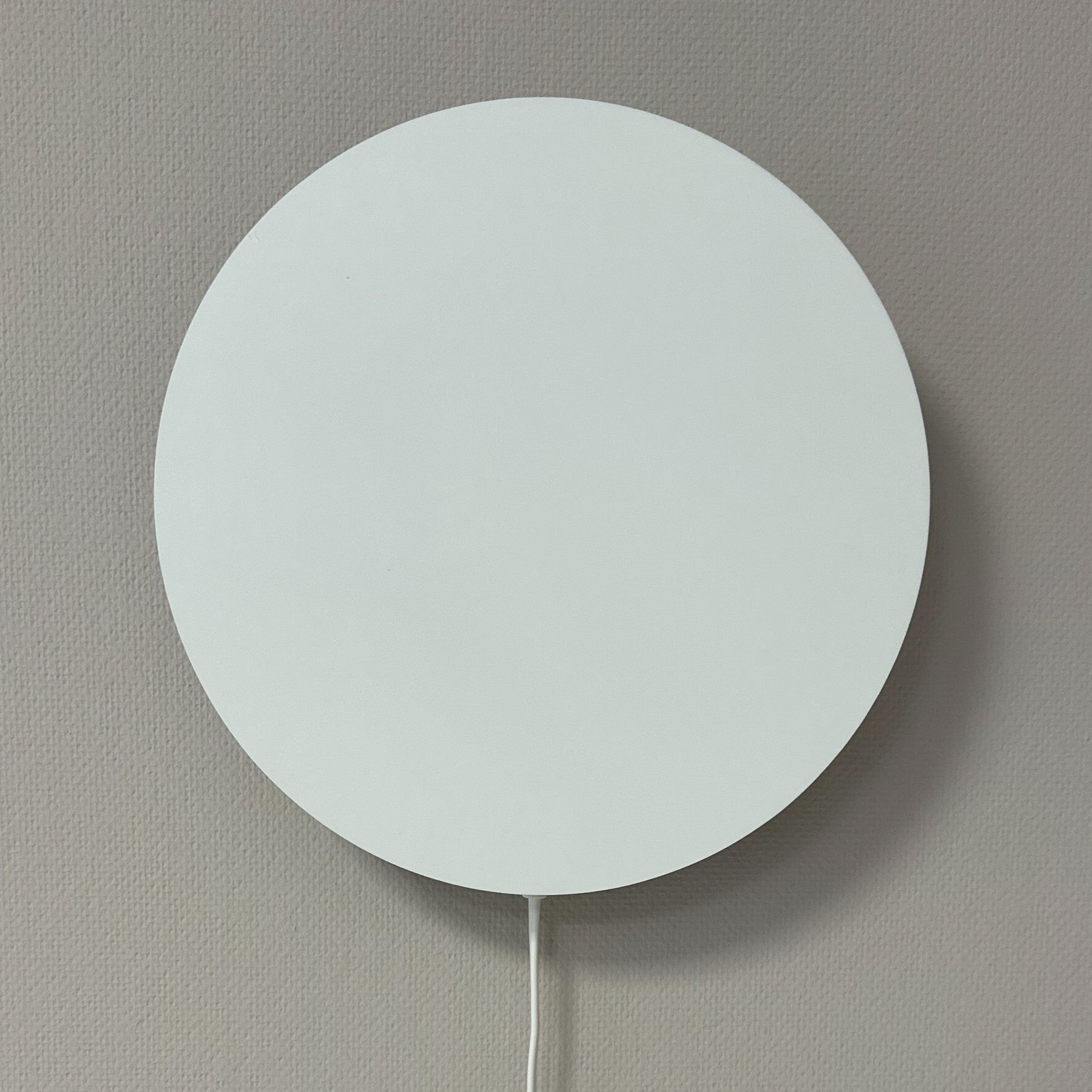 Houten wandlamp | Cirkel - wit